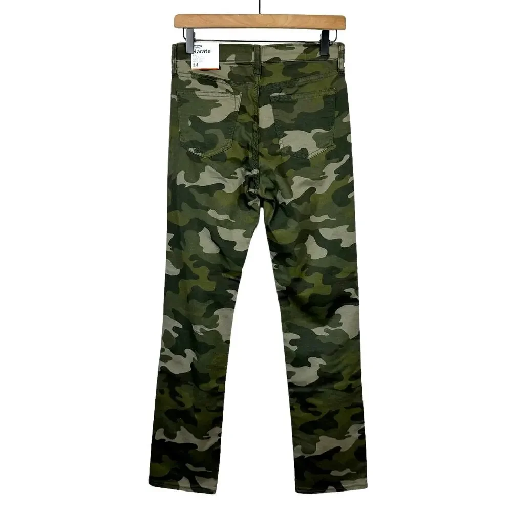 Old Navy NWT Karate Slim Built In Flex Tough Adjustable Waist Camo Pants Jeans
